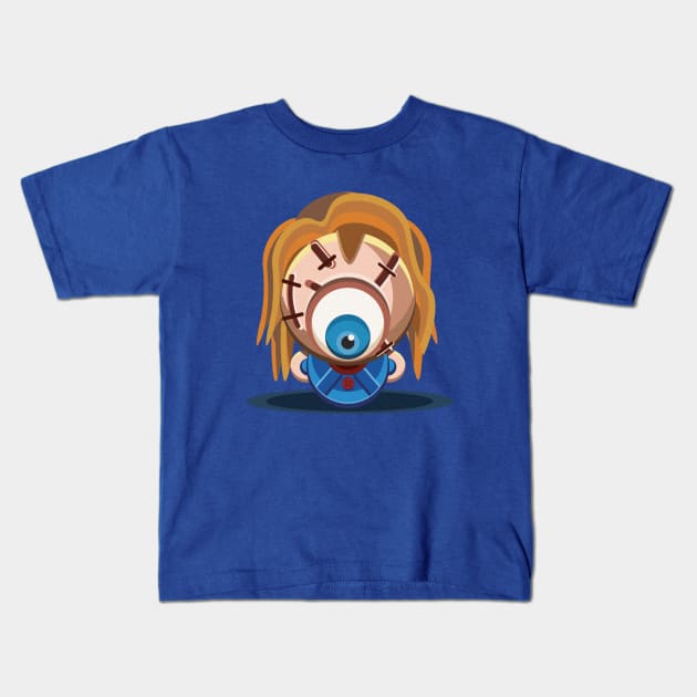 Chucky Abstract Eye Kids T-Shirt by jaytenart